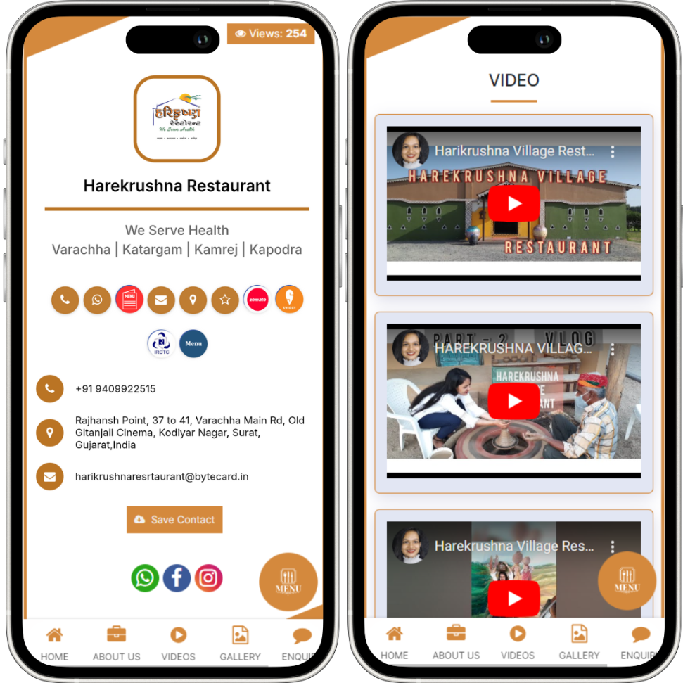 Restaurant Website Preview